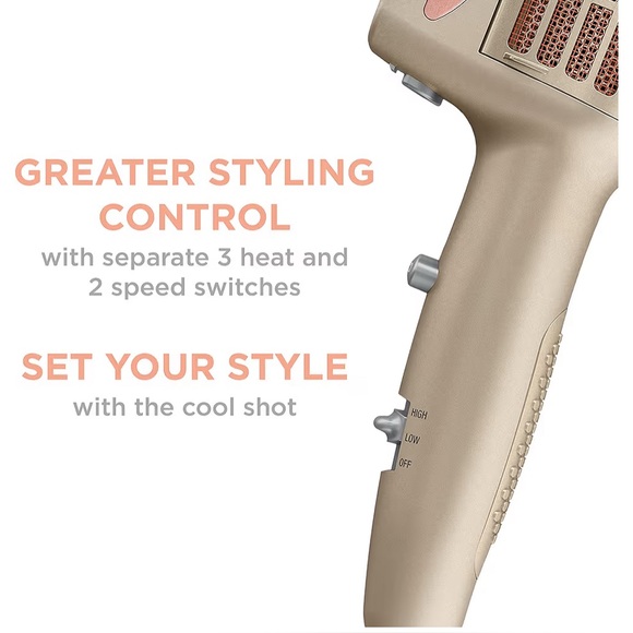 NEW INFINITIPRO BY CONAIR 4-in-1 Frizz Free Styling Hair Dryer, 1875W - Picture 5 of 9